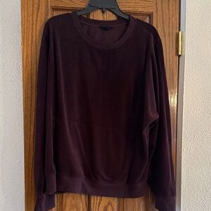 Jane and Delancey Deep Burgundy Crew Neck Sweater
